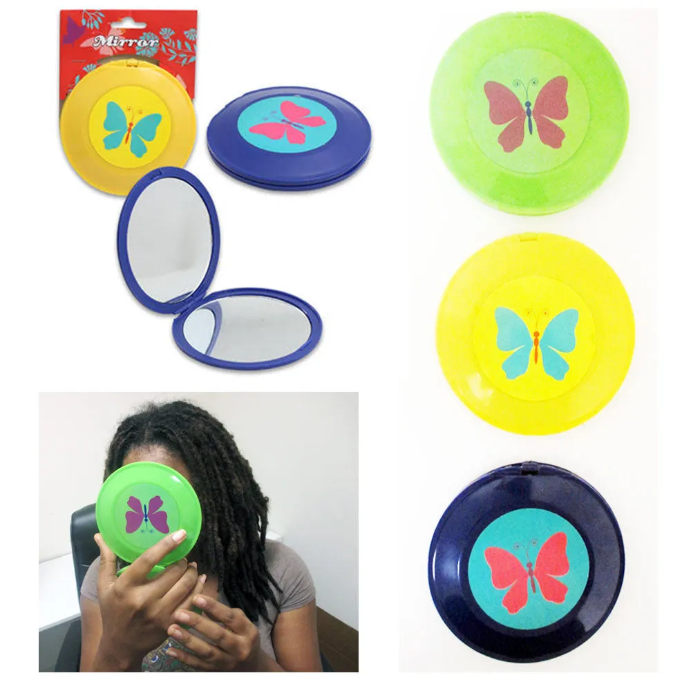 1 Compact Mirror Magnifying Folding Double Sided Powder Makeup Beauty Accessory