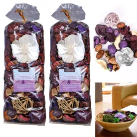 2 Bags Lavender Fields Potpourri Petals Scented Dried Flower Bowl Wedding Decor