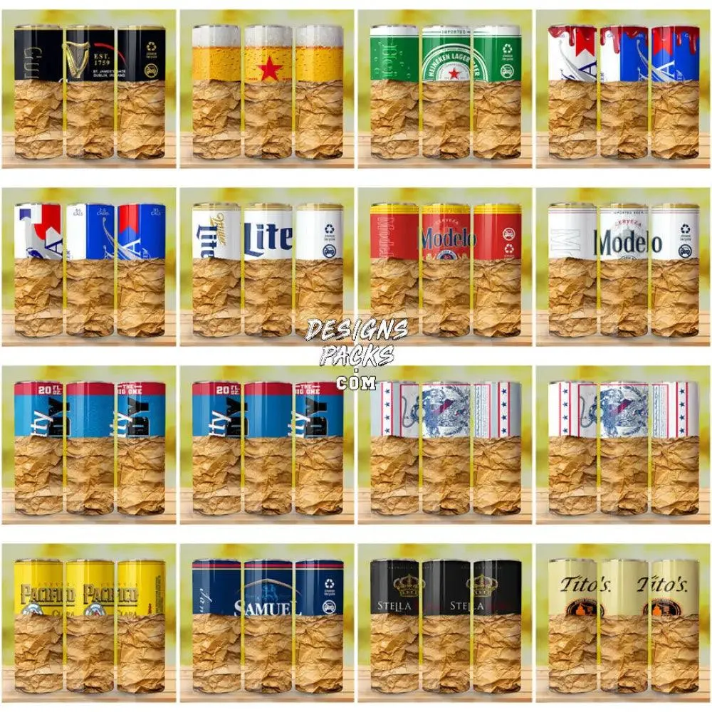 33 Drinks PAPER BAG Style Tumbler Wrap Bundle JPG