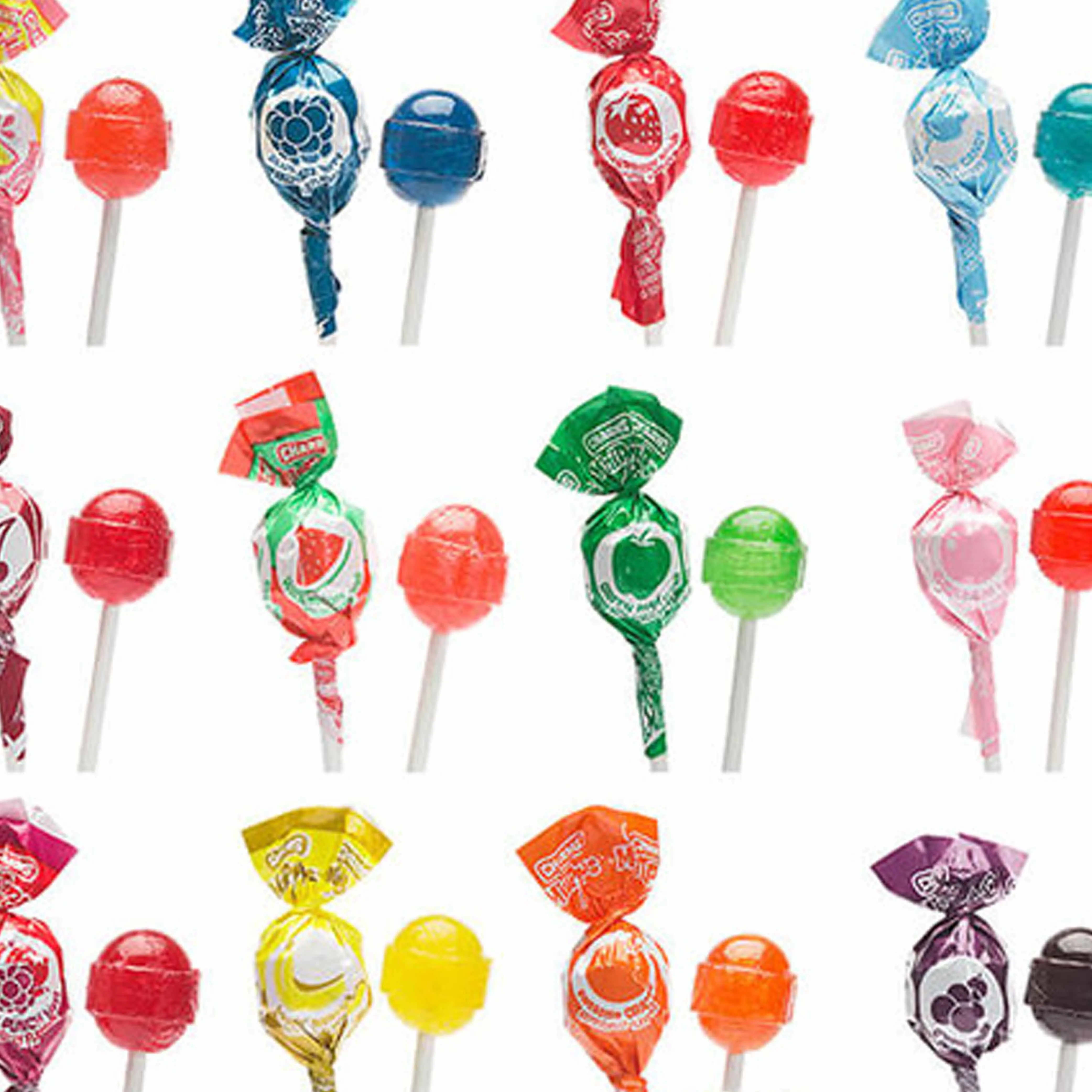 4 Bags Charms Mini Pops Fruit Flavor Lollipops Colorful Sucker Party Candy 88 Pc