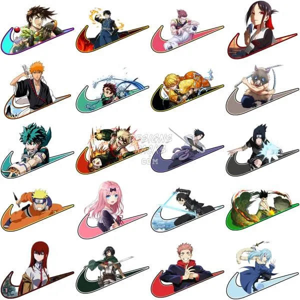 40 Anime Swoosh Sport Designs Bundle PNG