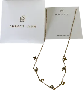Abbott Lyon Metallic Gold Chain Necklace With Moon And Star Charms One Size