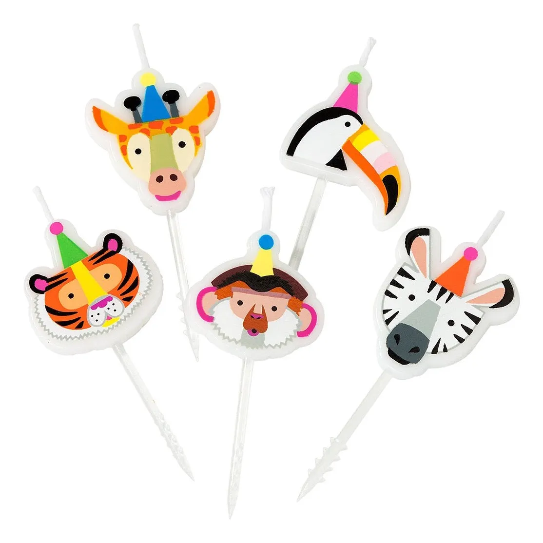 Animal Birthday Candles 5 Pack by Talking Tables
