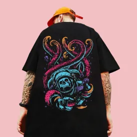 Aqua Skull Premium Oversized Tshirt