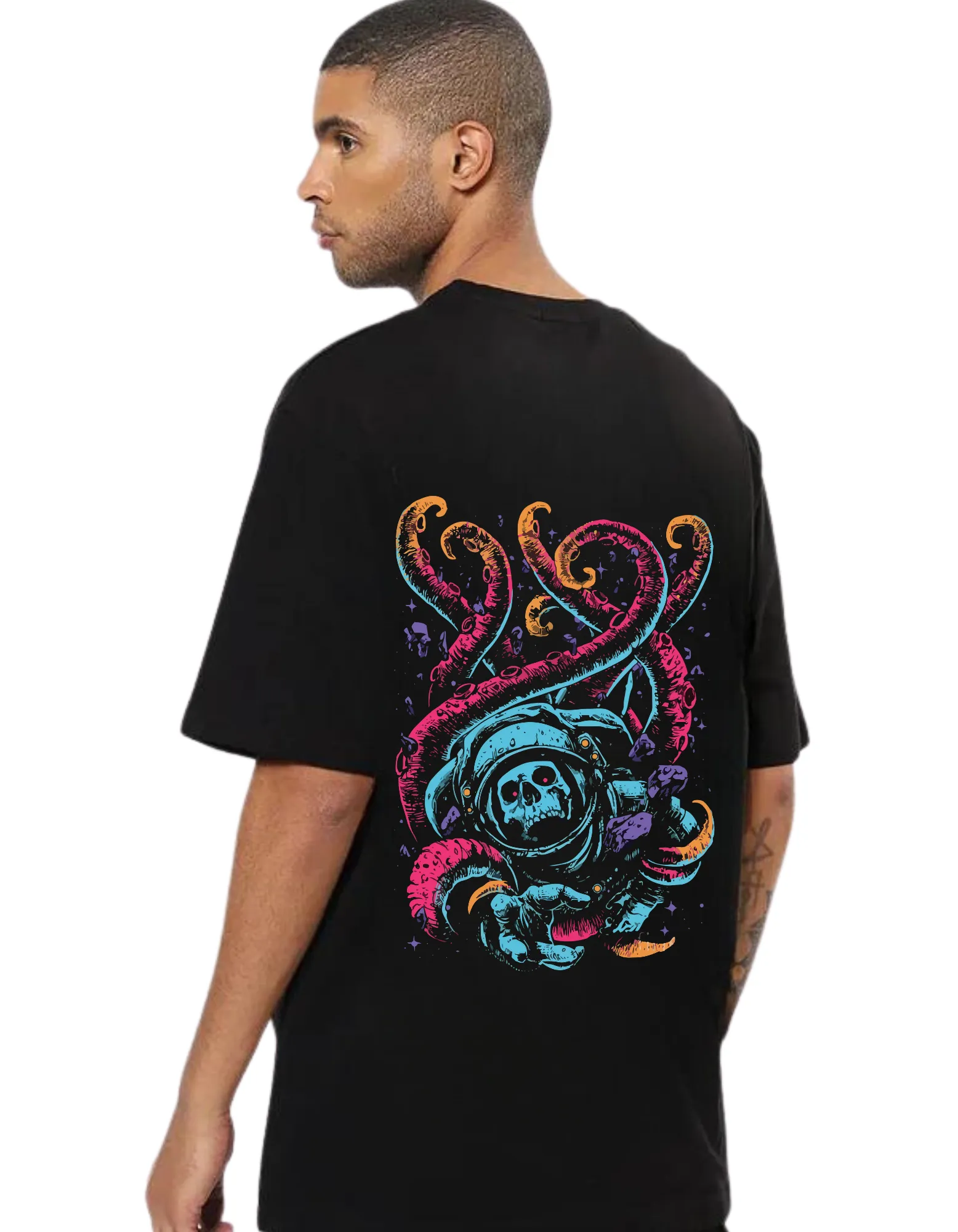 Aqua Skull Premium Oversized Tshirt