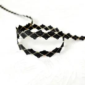 Black & Gold Zig Zag Trim