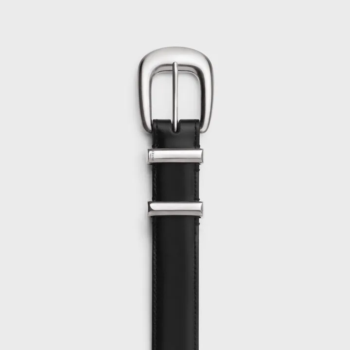 Black Leather Western Belt - S