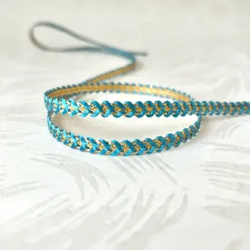 Blue & Gold Metallic Trim