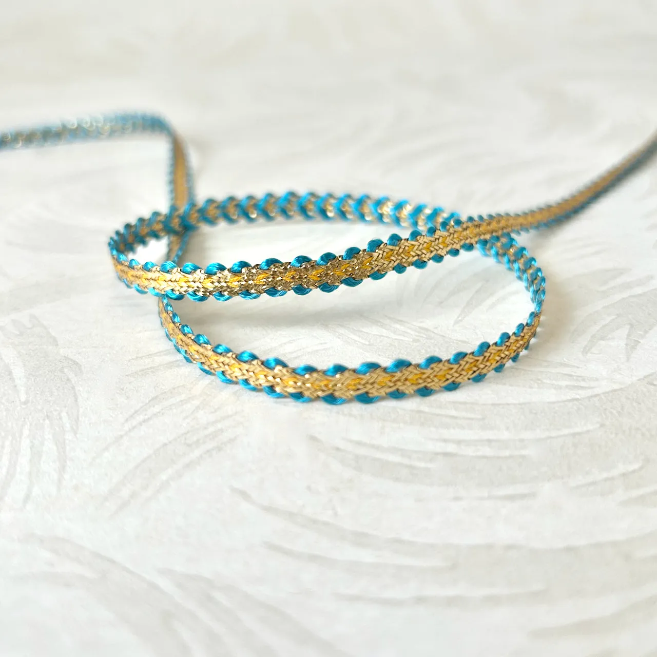 Blue & Gold Metallic Trim