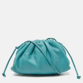 Blue Leather Mini The Pouch Bag