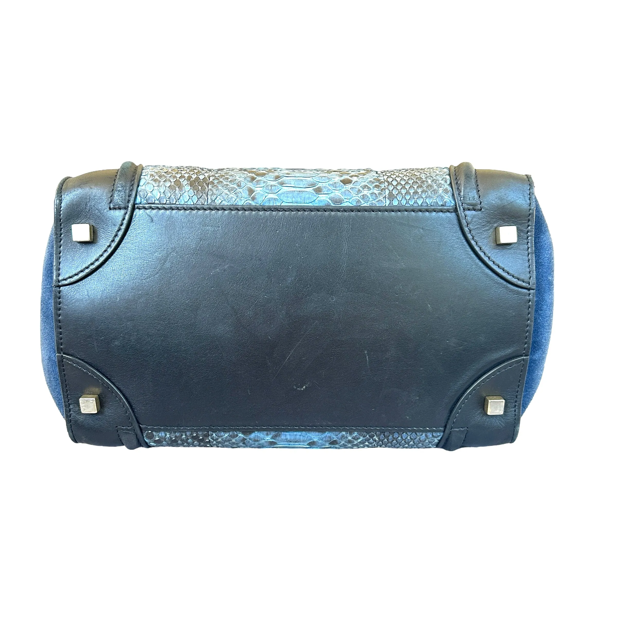 Blue Python Luggage Tote