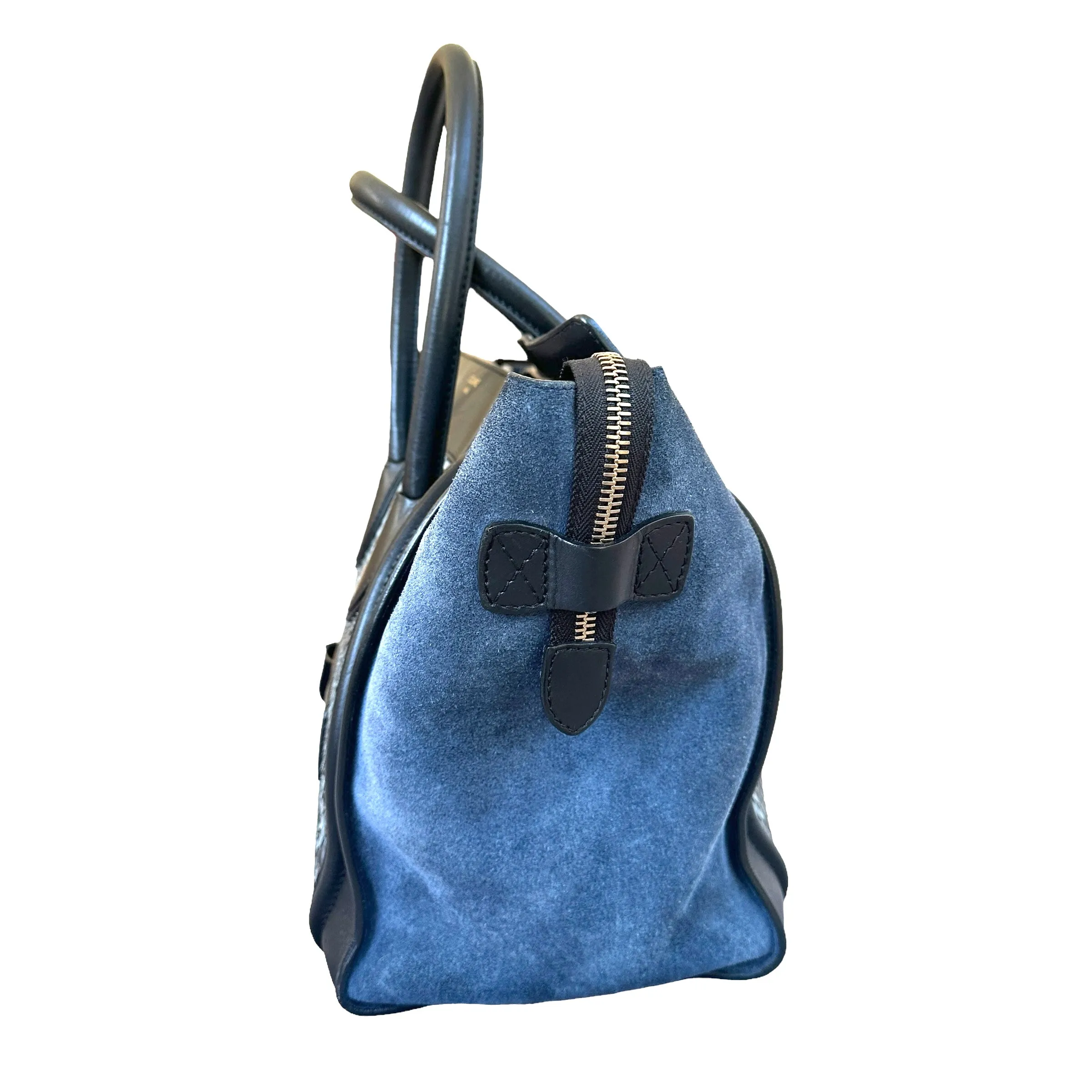 Blue Python Luggage Tote