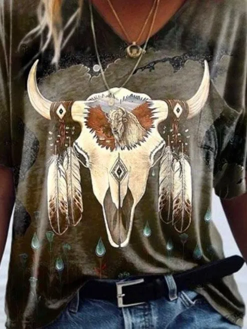 Boho Inspired Geometric Print Top