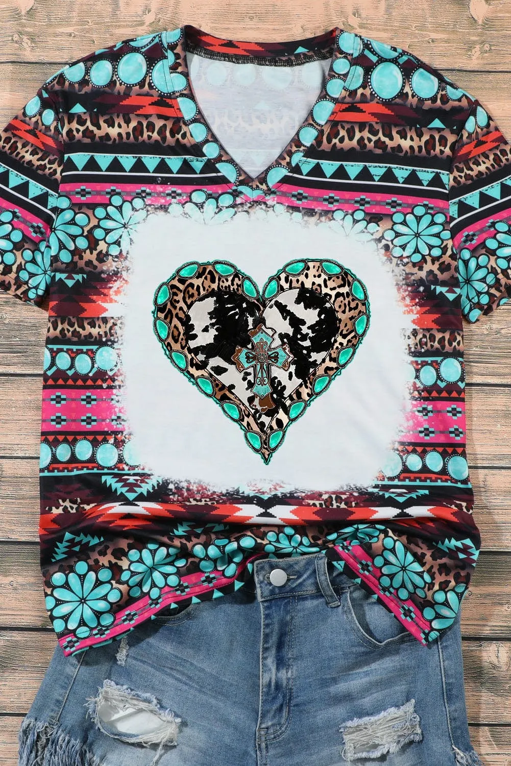 Boho Inspired Geometric Print Top