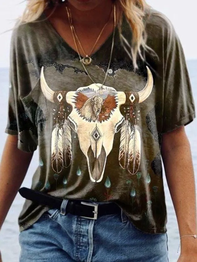 Boho Inspired Geometric Print Top
