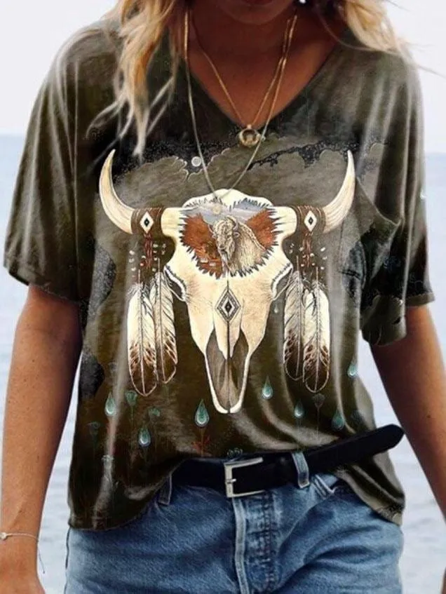 Boho Inspired Geometric Print Top
