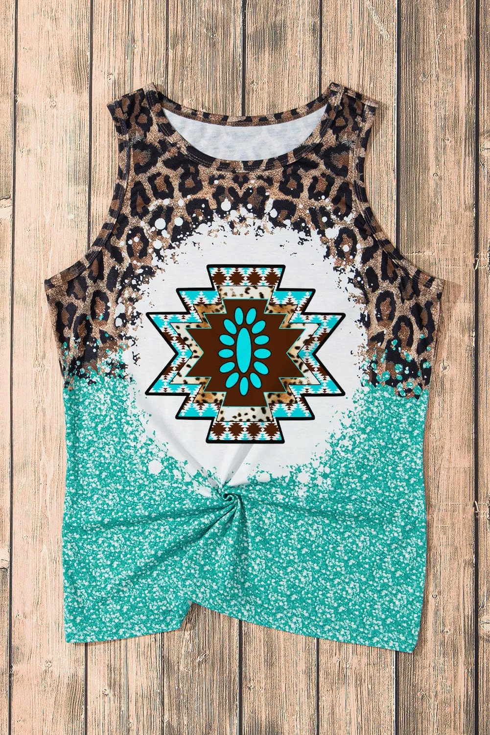 Boho Inspired Geometric Print Top