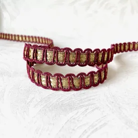 Braid with Metallic Inset - Multiple Colorways