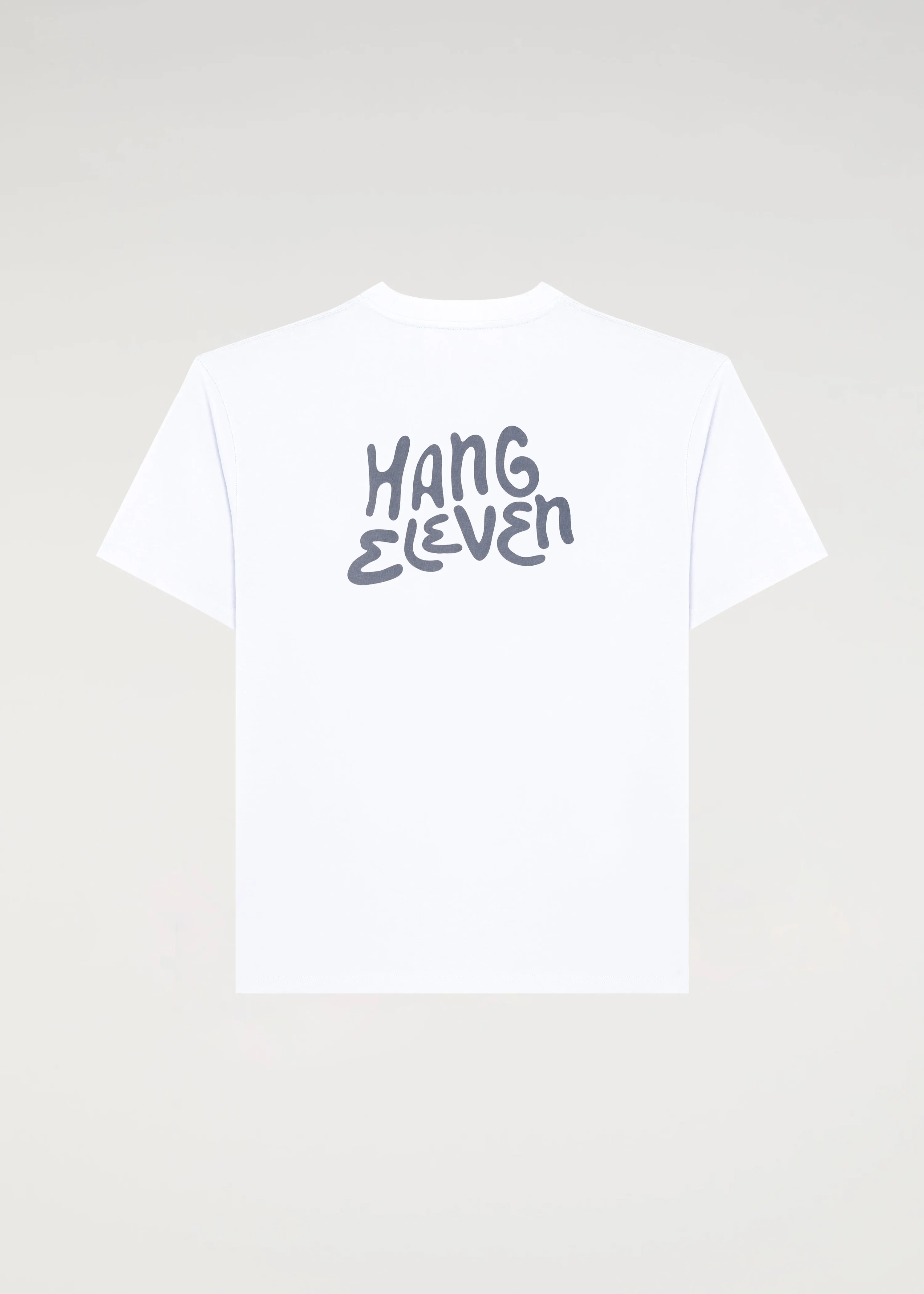 Brand Tee - White / Dusty Blue
