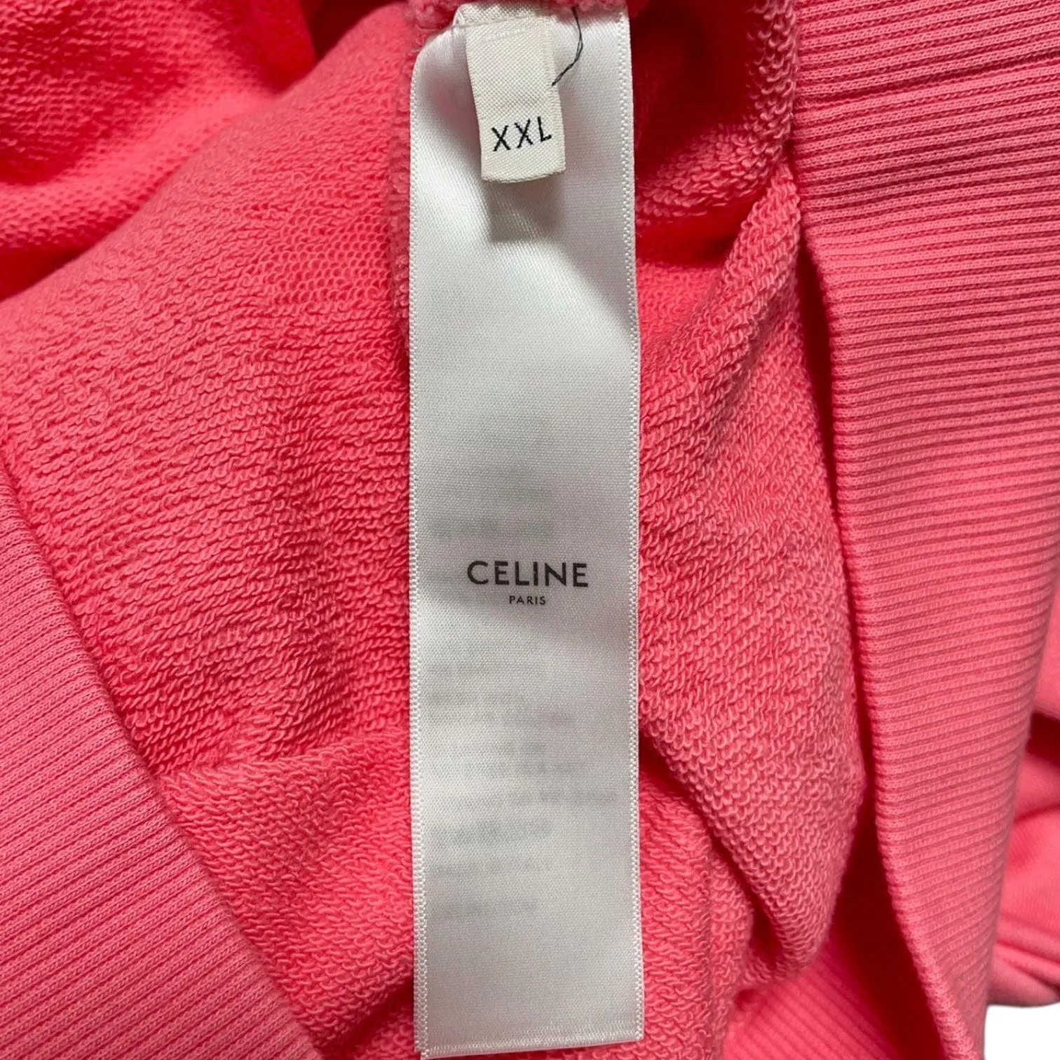 Celine Logo Hooded Sweatshirt Pink
