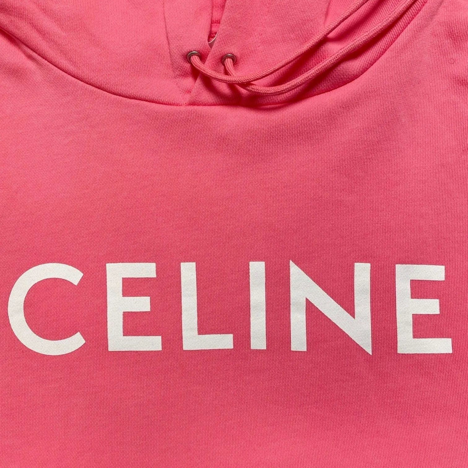 Celine Logo Hooded Sweatshirt Pink