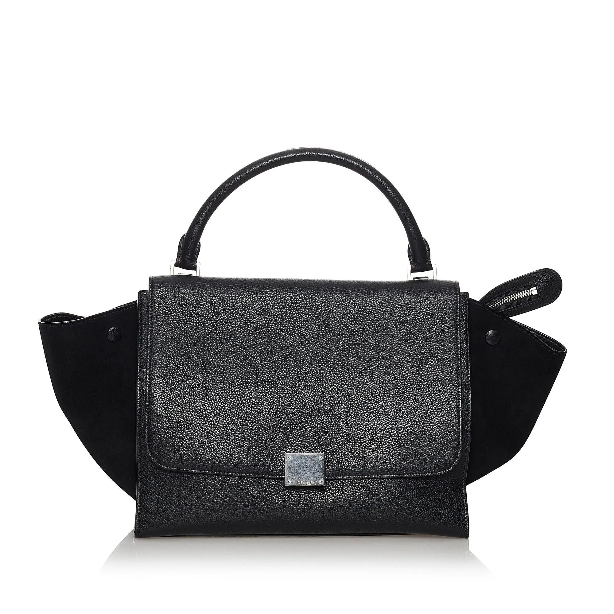 Celine Trapeze Leather Satchel (SHG-30491)