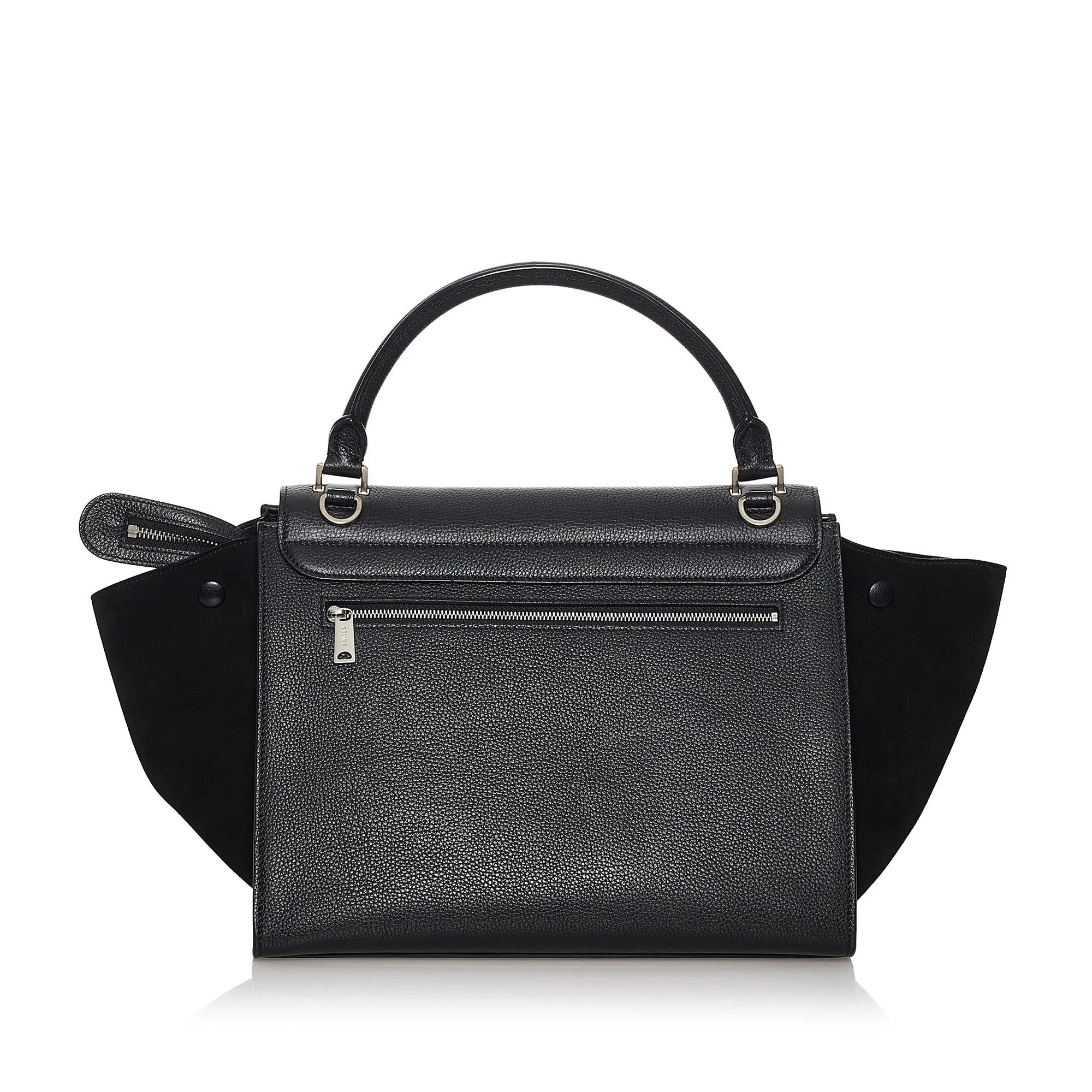 Celine Trapeze Leather Satchel (SHG-30491)