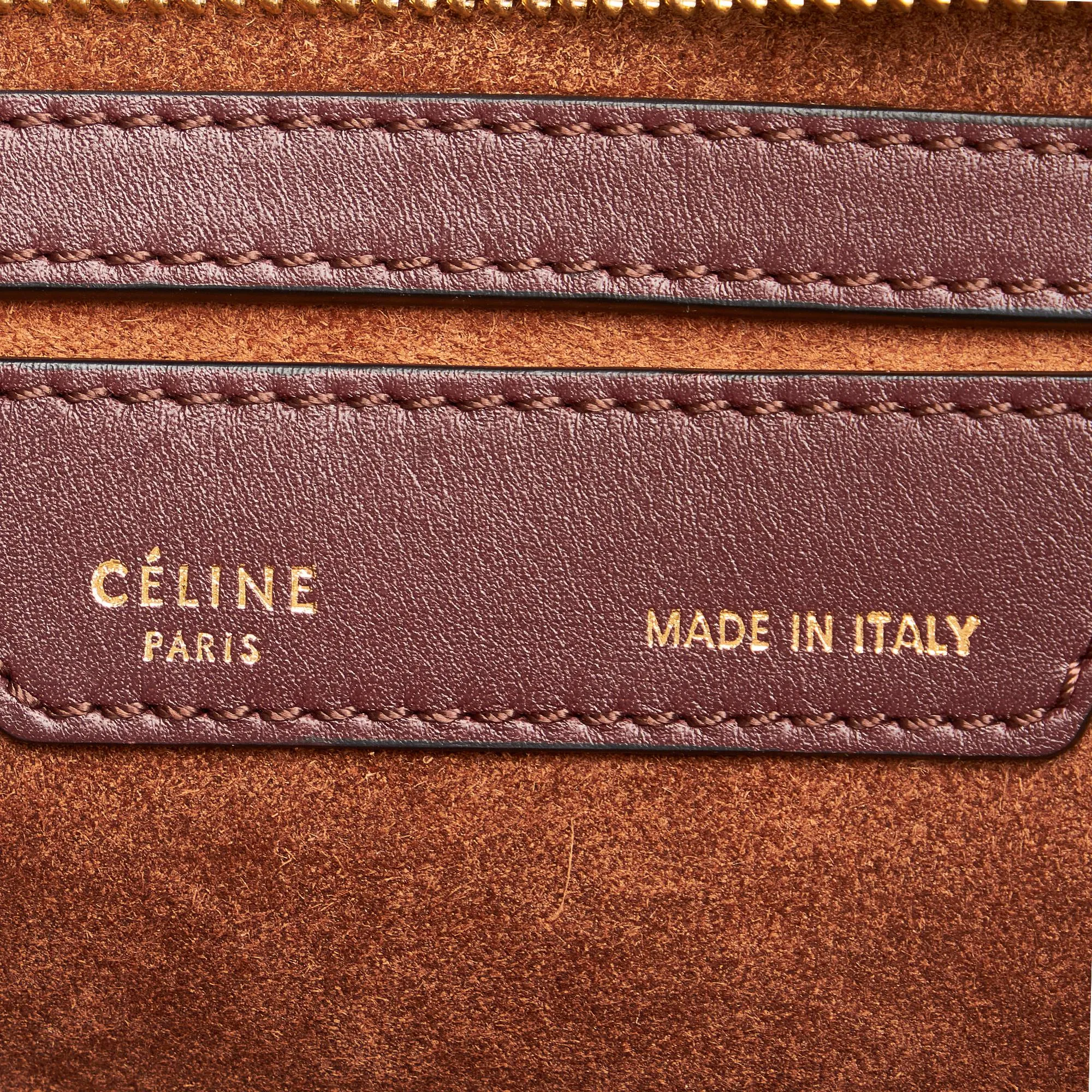 Celine Trapeze Tricolor Leather Handbag (SHG-27373)
