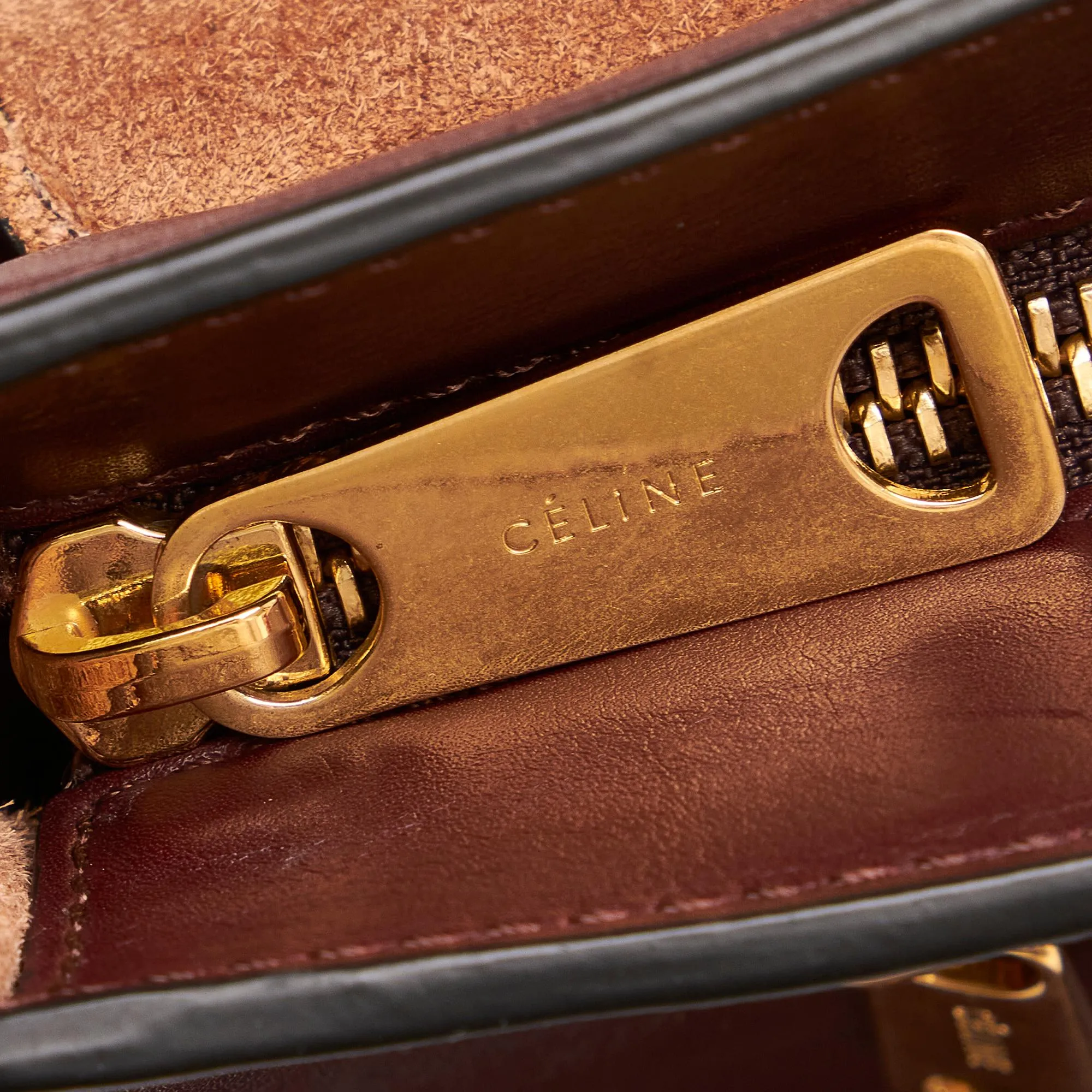 Celine Trapeze Tricolor Leather Handbag (SHG-27373)