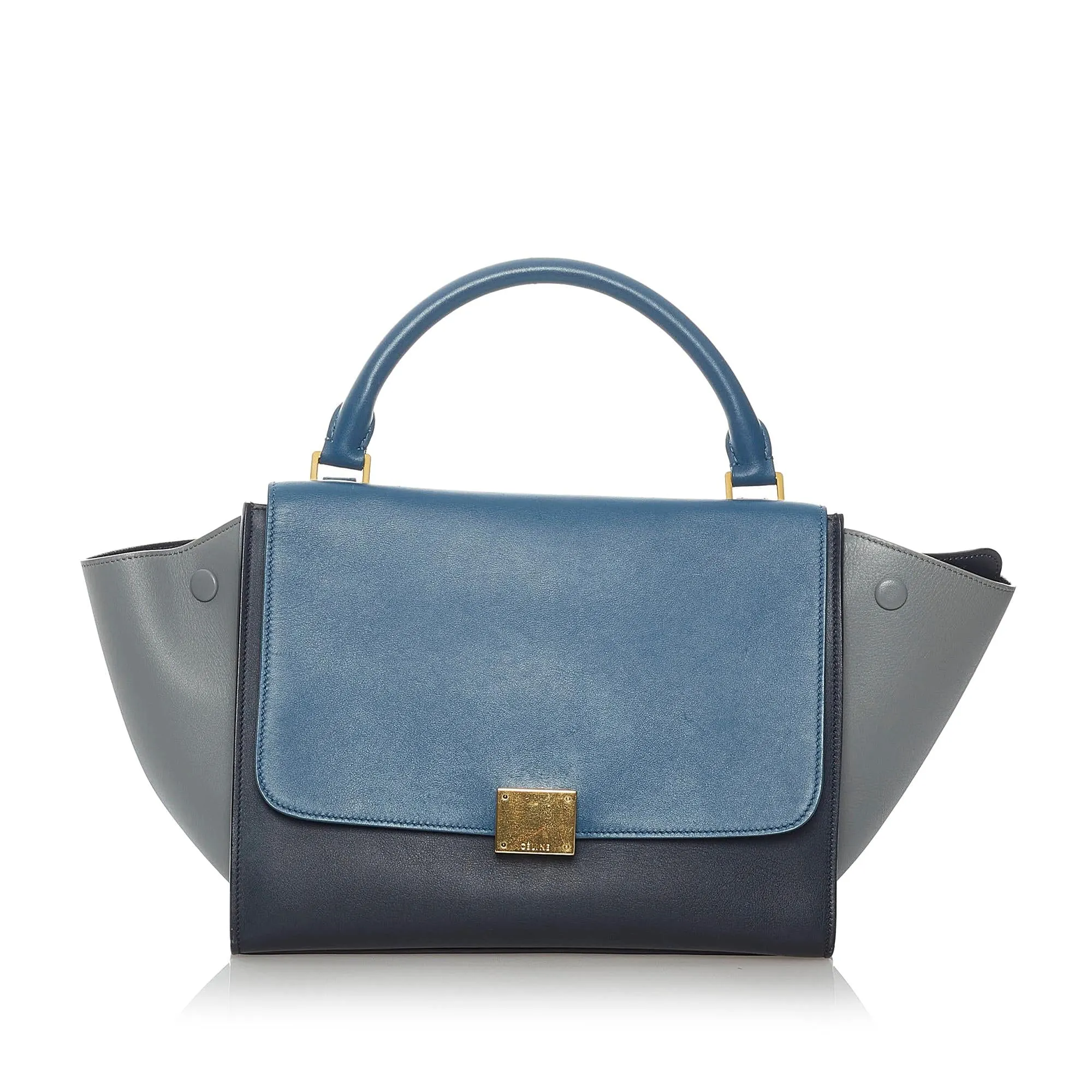 Celine Trapeze Tricolor Leather Satchel (SHG-30490)