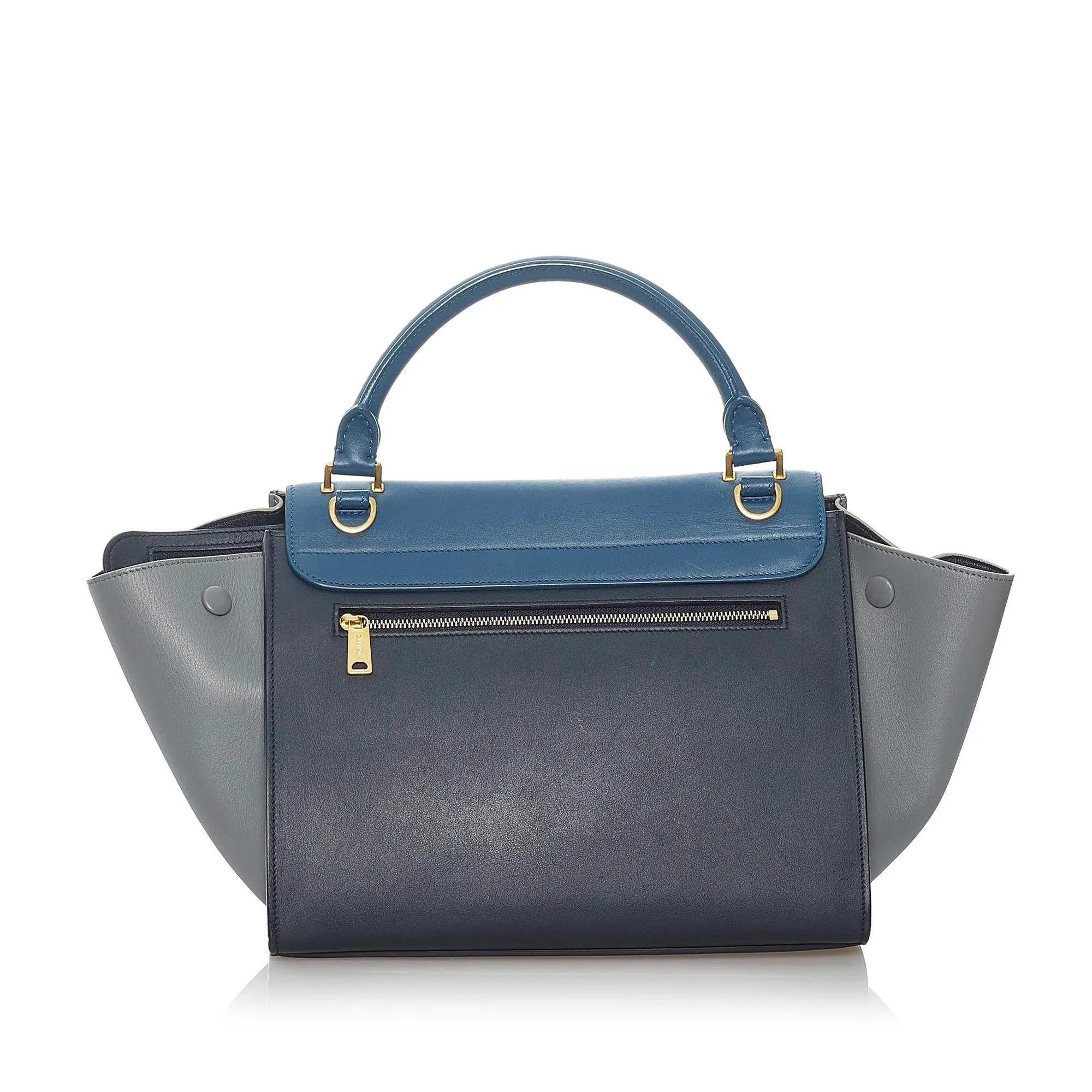 Celine Trapeze Tricolor Leather Satchel (SHG-30490)