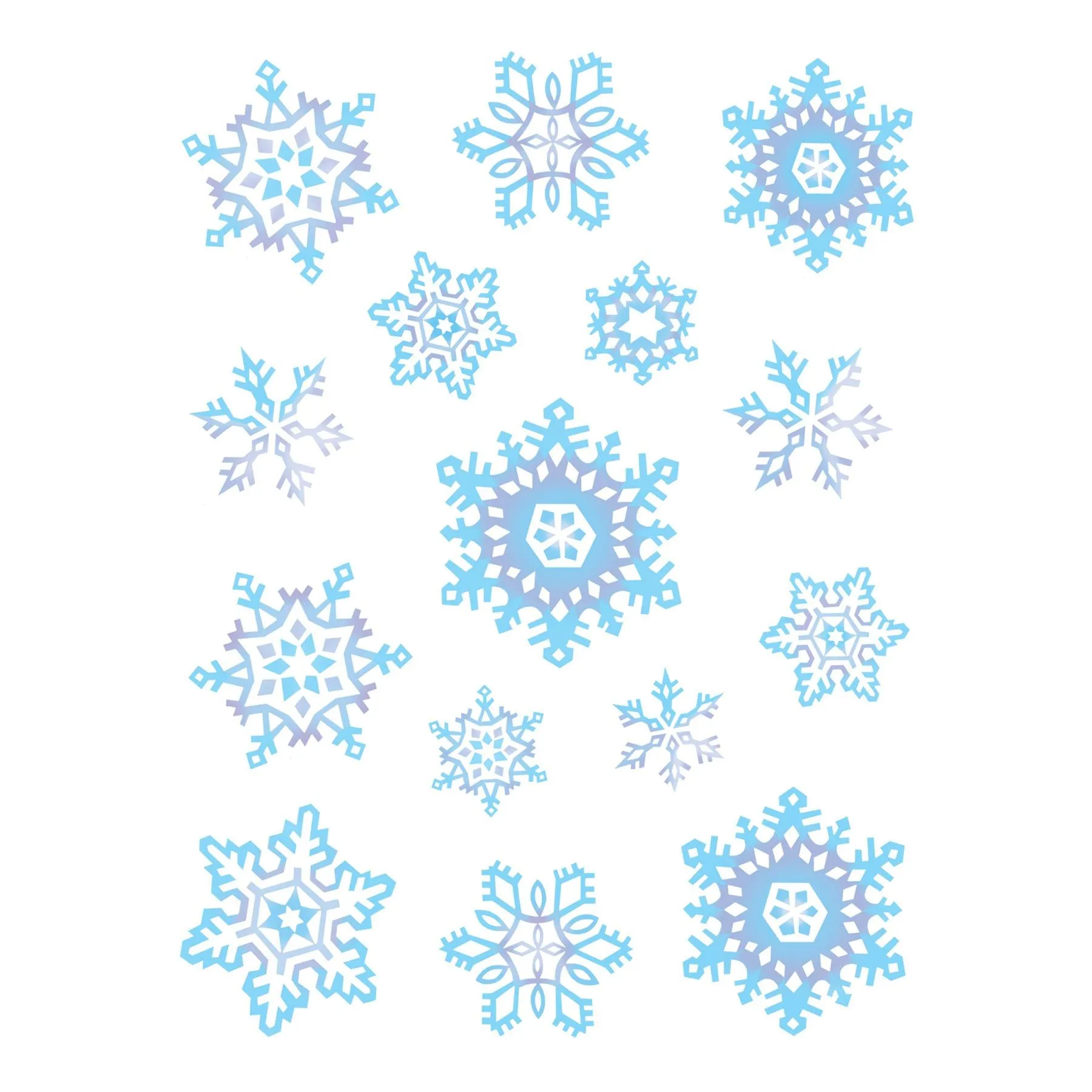 Christmas Snowflake Stickers (4 Sheets per Package)