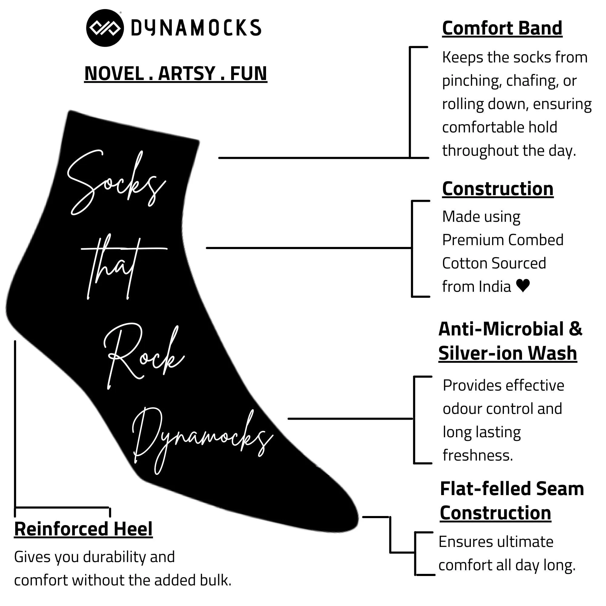 Contemporary Ankle Socks - Pack of 4 Unique Designs