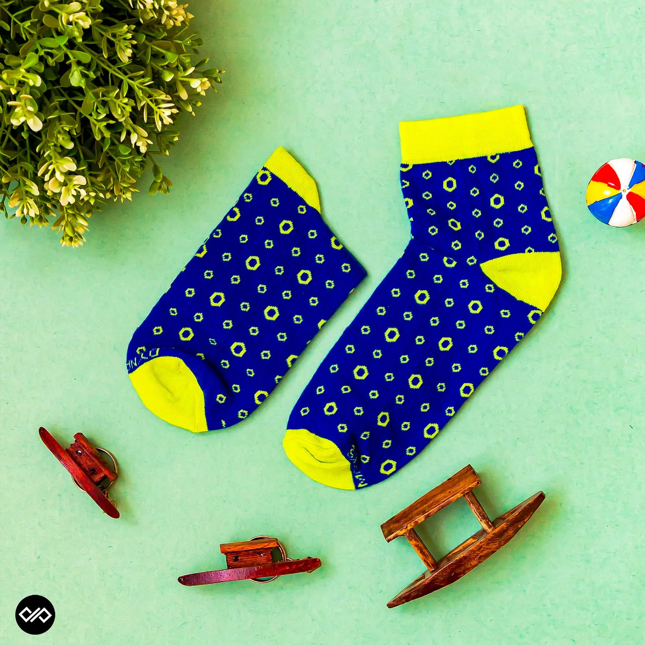 Contemporary Ankle Socks - Pack of 4 Unique Designs