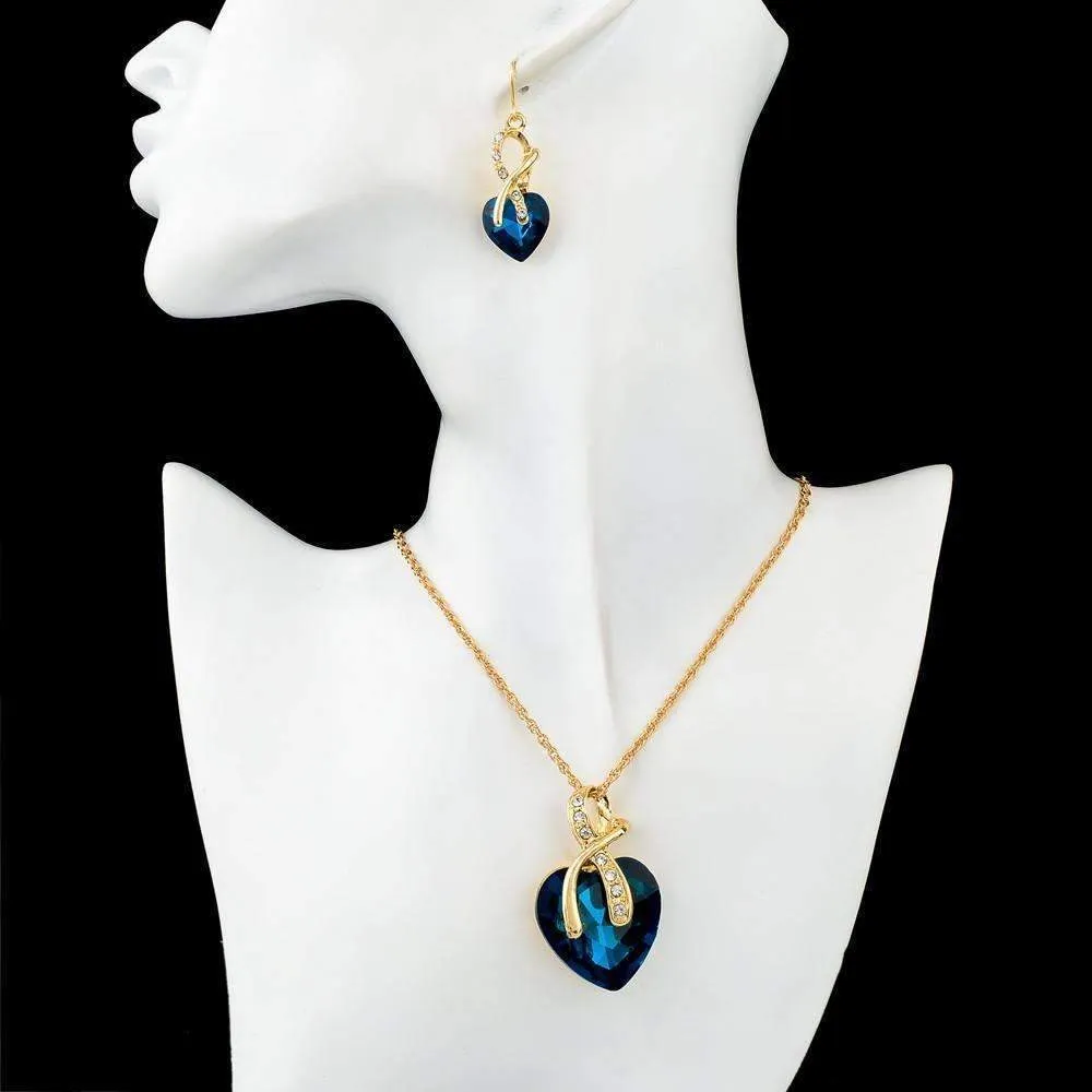 Crystal Jewelry Love Set - Perfect Bridal Wedding Accessories
