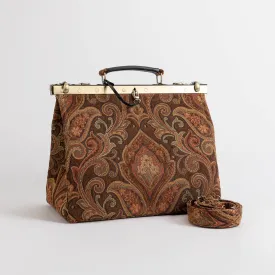 Damask D. Brown Celine Carpet Gladstone Bag
