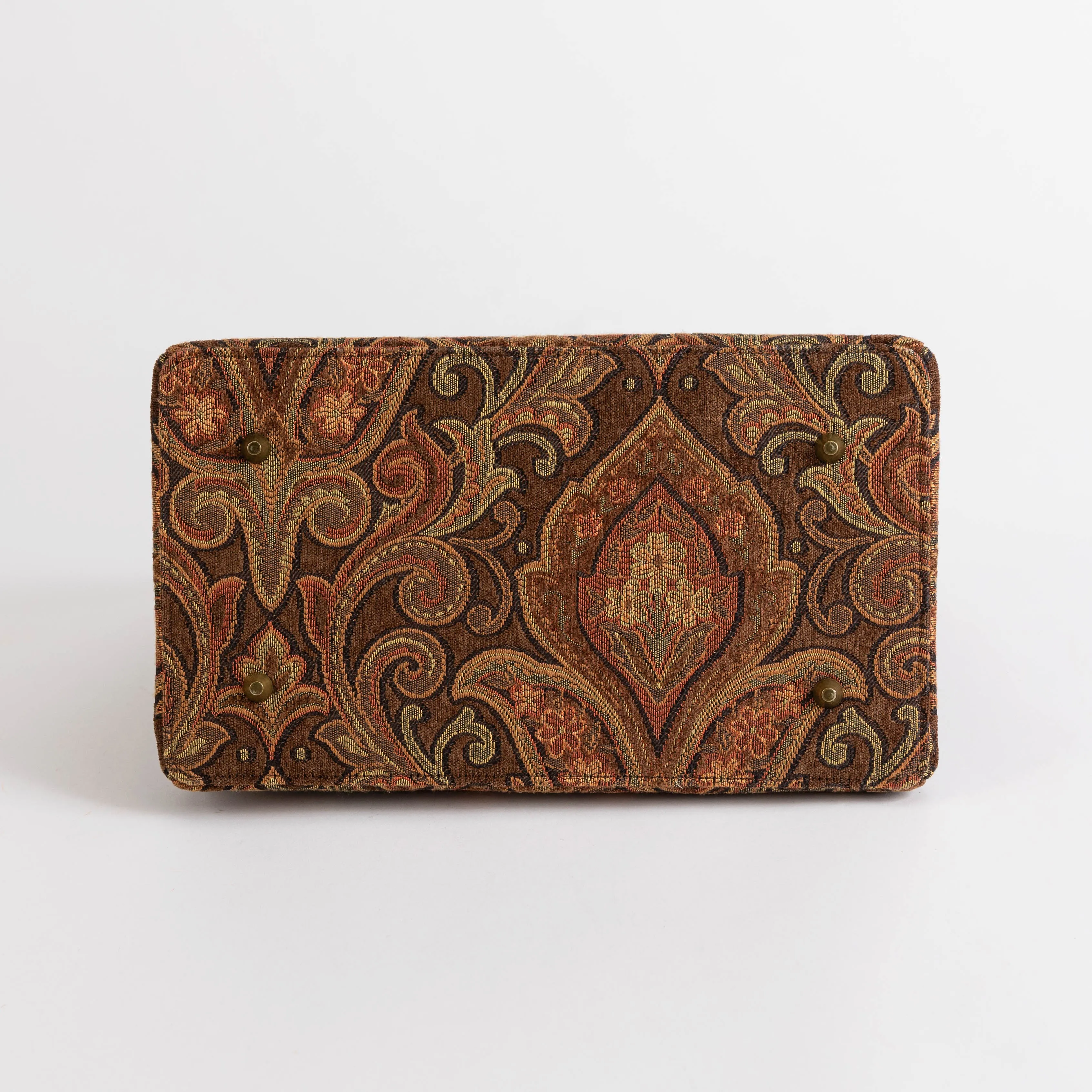 Damask D. Brown Celine Carpet Gladstone Bag