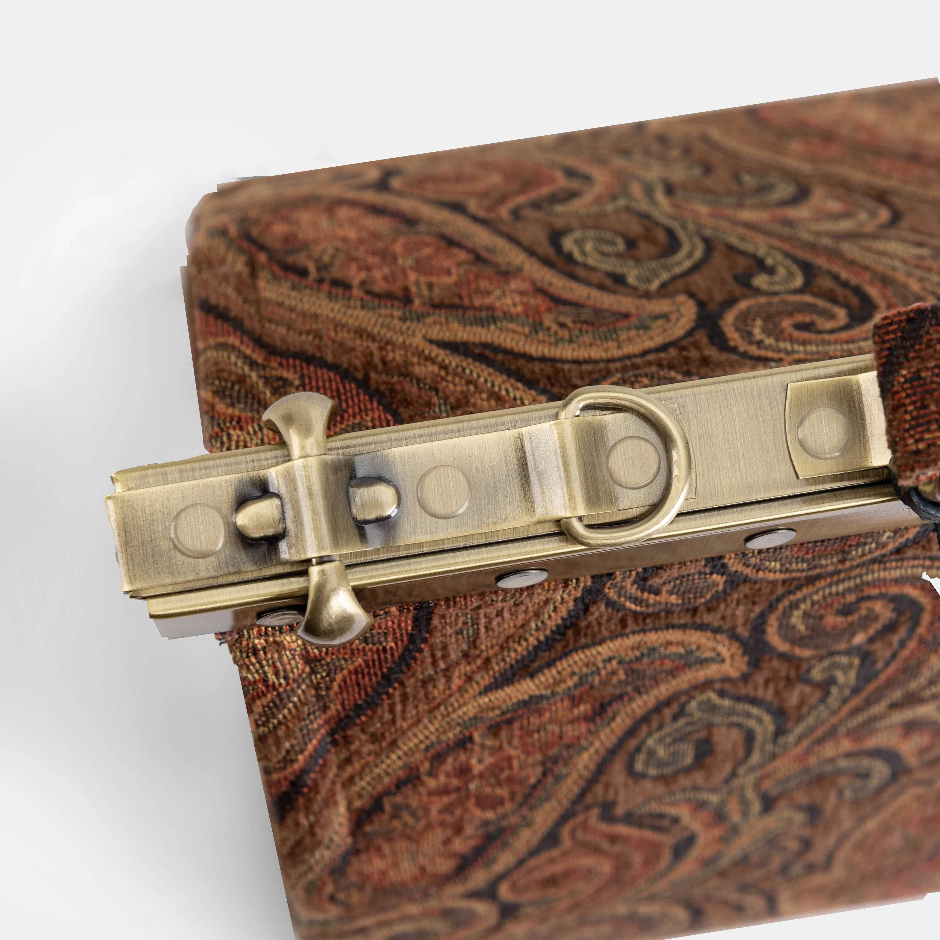 Damask D. Brown Celine Carpet Gladstone Bag