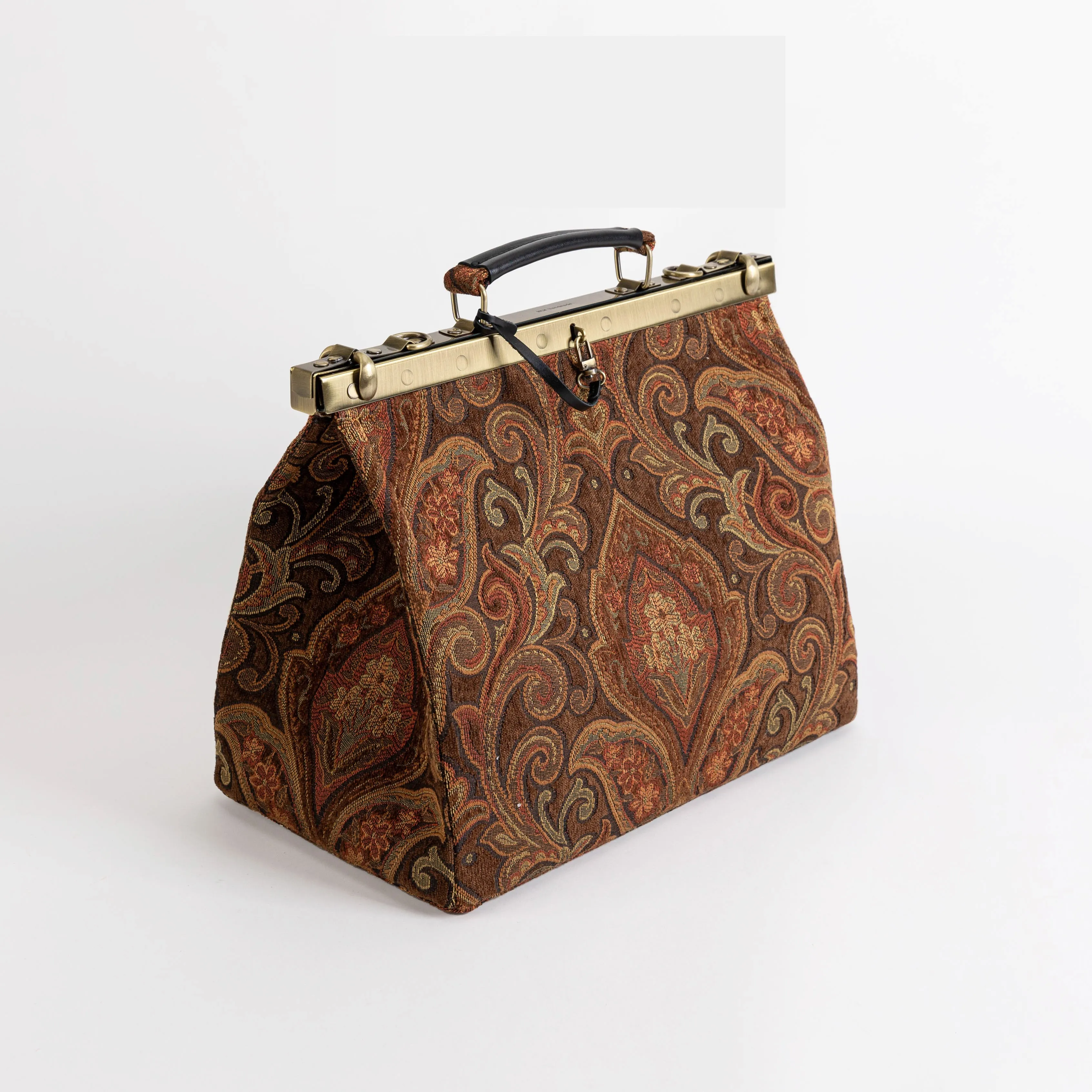 Damask D. Brown Celine Carpet Gladstone Bag