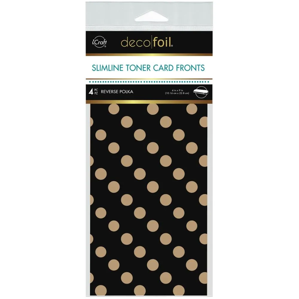 Deco Foil Kraft Toner Sheets 4"x 9" 4 pack - Reverse Polka*