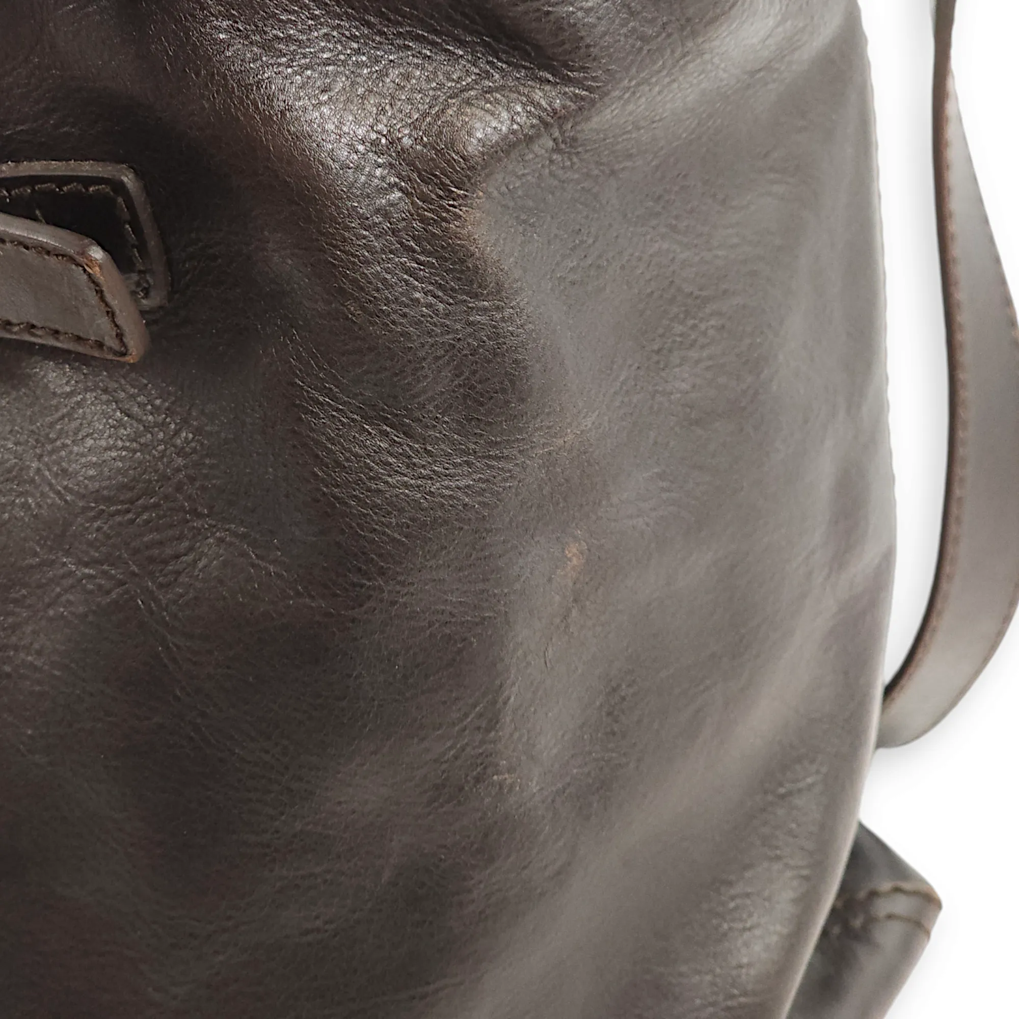 Downtown Brown Tote Bag in Calfskin, Gold hardware