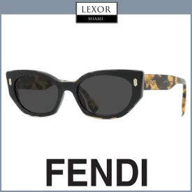 Fendi  FE40018I 01A 54 Sunglasses Unisex