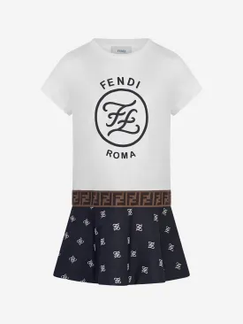 Fendi Girls Dress - & Black Logo Dress