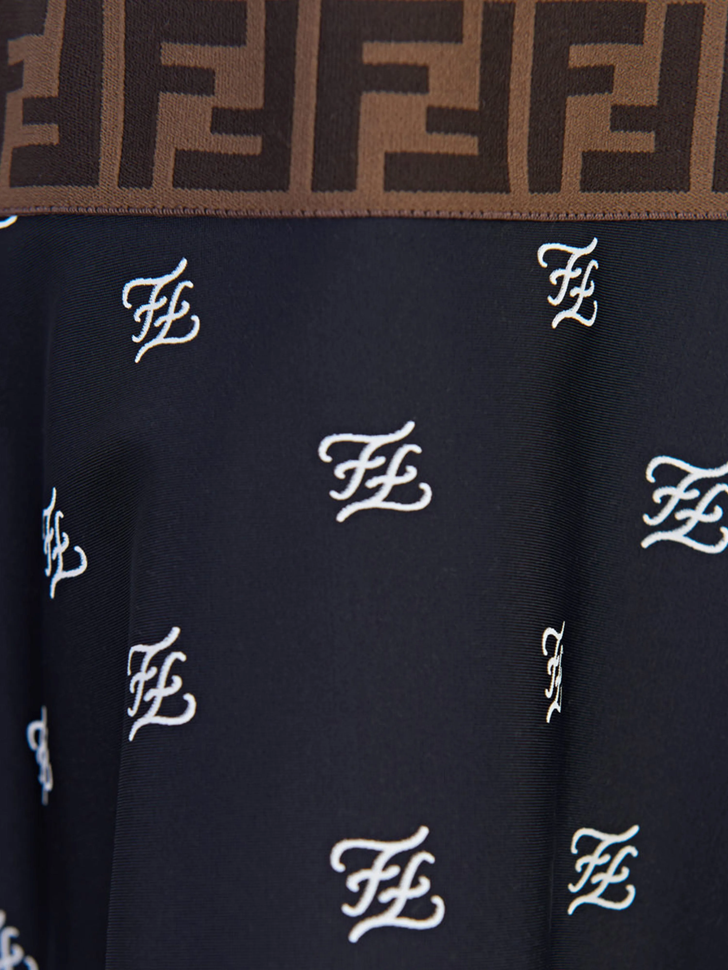 Fendi Girls Dress - & Black Logo Dress