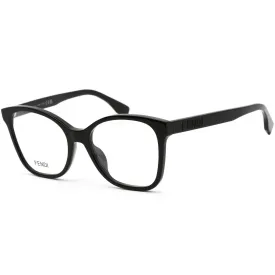 Fendi Women's Eyeglasses - Clear Lens Shiny Black Cat Eye Plastic Frame | FE50018I 001