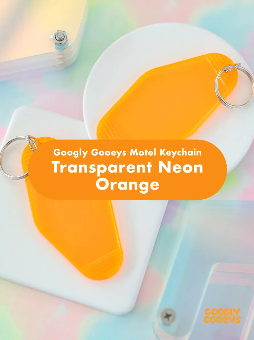 Glittered and Transparent Motel Keychains | 1.75in x 3.5in