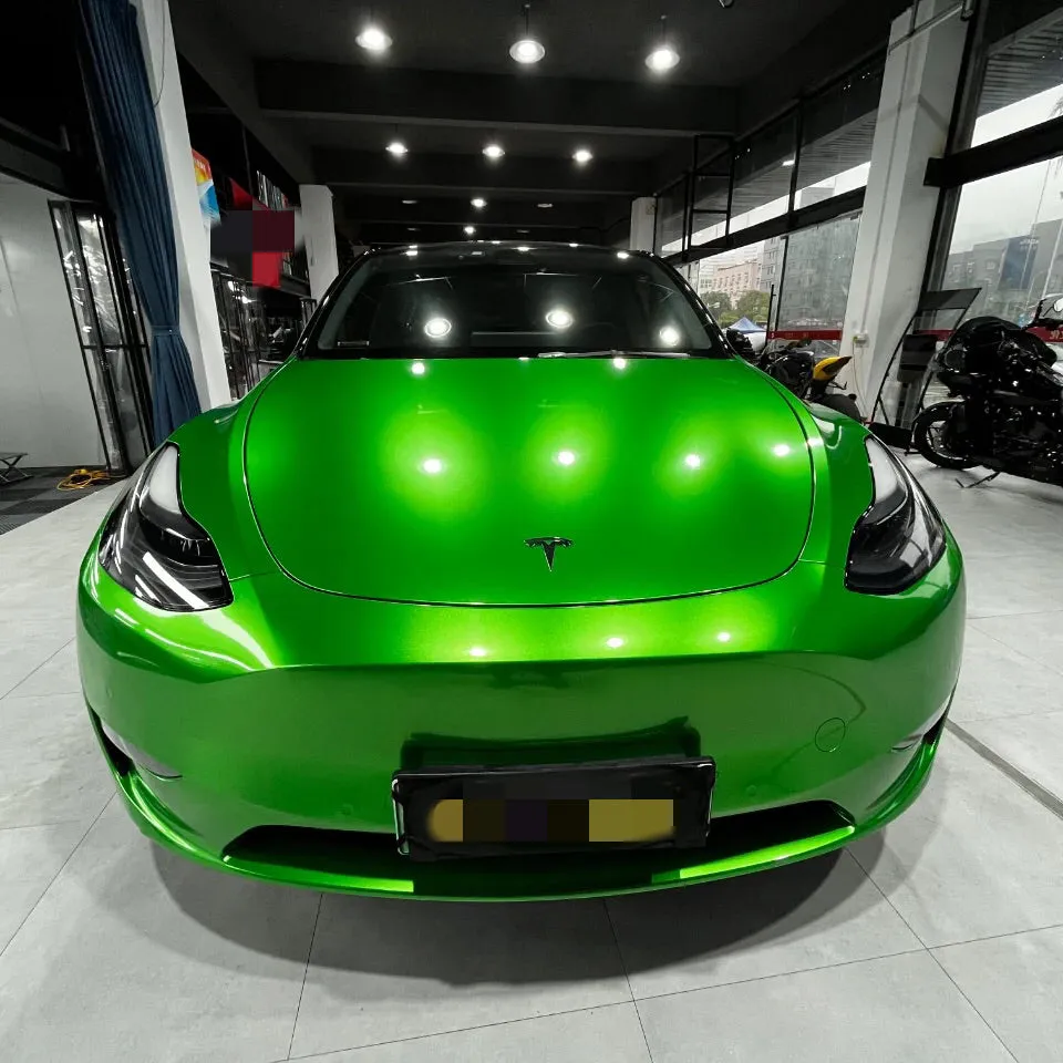 Gloss Metallic Flame Green Car Wrap