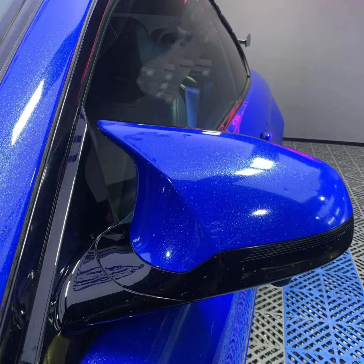 Gloss Metallic Glitter Dark Blue Car Wrap