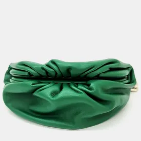 Green Leather Large The Pouch Clutch