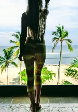 Hand Painted Leggings or Crops - Electric Honey
